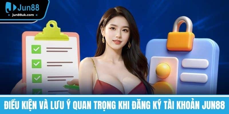 Điều kiện và lưu ý quan trọng khi đăng ký tài khoản Jun88